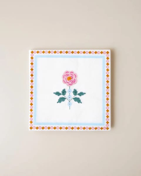 دستمال کاغذی Rustic Florals بسته ۲۰ عددی ۳۳×۳۳ سانتی‌متر آبی - صورتی