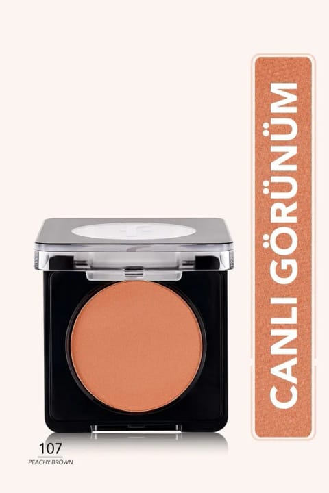 Flormar رژ گونه فشرده مات (صورتی-قهوهای) - 107 Peachy Brown