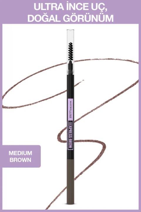 Maybelline New York Express Brow Ultra Slim مداد ابرو - 04 قهوهای متوسط