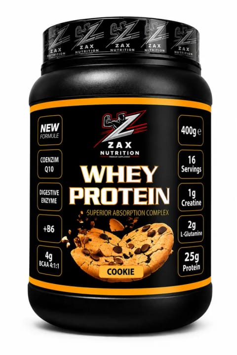 zax nutrition Whey protein طعم کلوچه 400 گرم 16 سرویس --تولید ویژه-