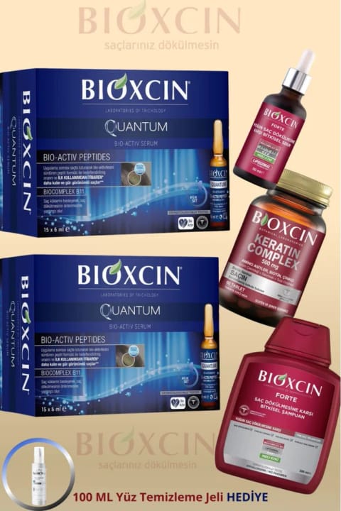 ست ضد ریزش Bioxcin: Quantum Serum - Forte Serum - Forte Shampoo - Ke...