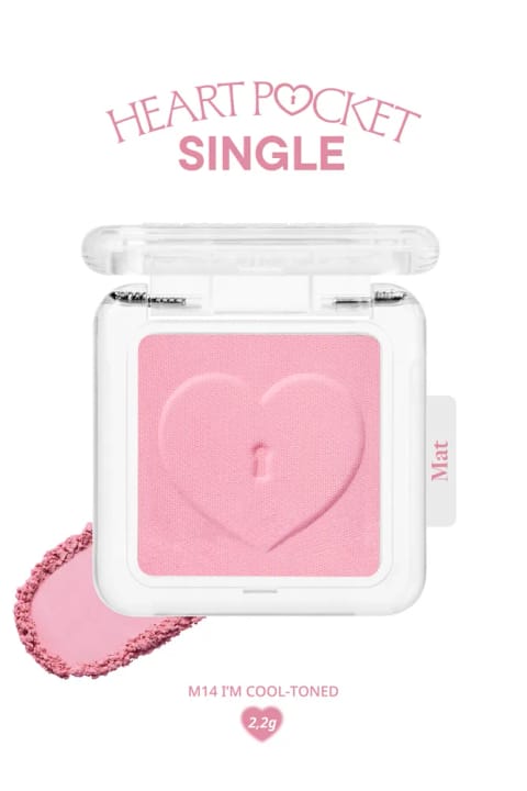 PERIPERA تکسایه مات قابل شخصیسازی Heart Pocket Single (M14 Im Cool...)