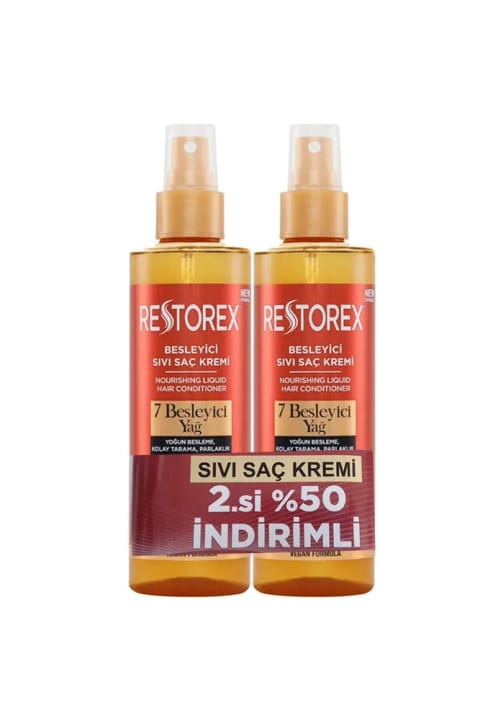Restorex 7 روغن مغذی نرم‌کننده مایع مو ۲×۲۰۰ میلی‌لیتر