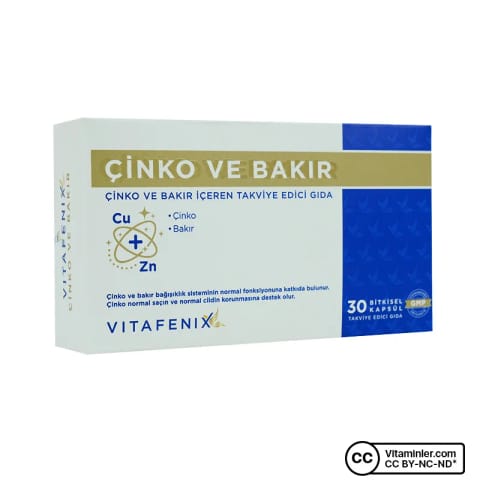 Vitafenix زینک و مس ۳۰ کپسول