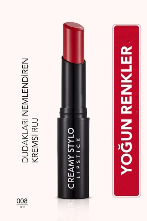 رژ لب استیکی نیمه براق فلورمار - Creamy Stylo - رنگ 008 قرمز