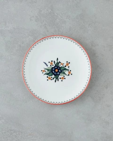 بشقاب دسر پرسلن Whimsical Bone مدل رنگی ۱۹ سانتی‌متری