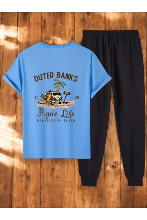 ست ورزشی یونیسکس Outer Banks طرح تیشرت uyguntarz