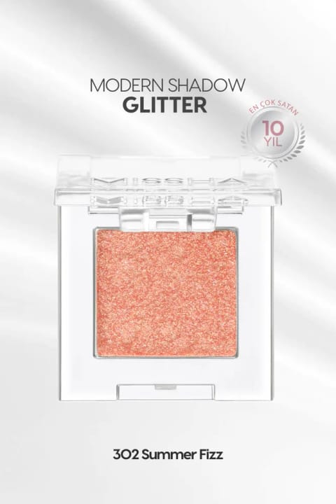 Missha سایه چشم تکی مدرن شاین گلتر، ماندگار و بدون پنبه — 302 Summer Fizz