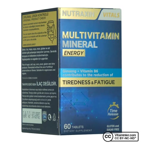 Nutraxin مولتی ویتامین مینرال انرژی 60 قرص