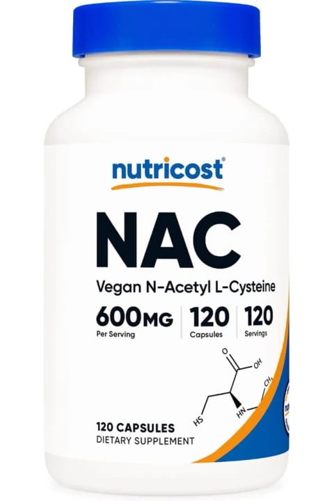 Nutricost N-Acetyl Cysteine 600 MG 120 کپسول ساخت آمریکا DaphneLabs