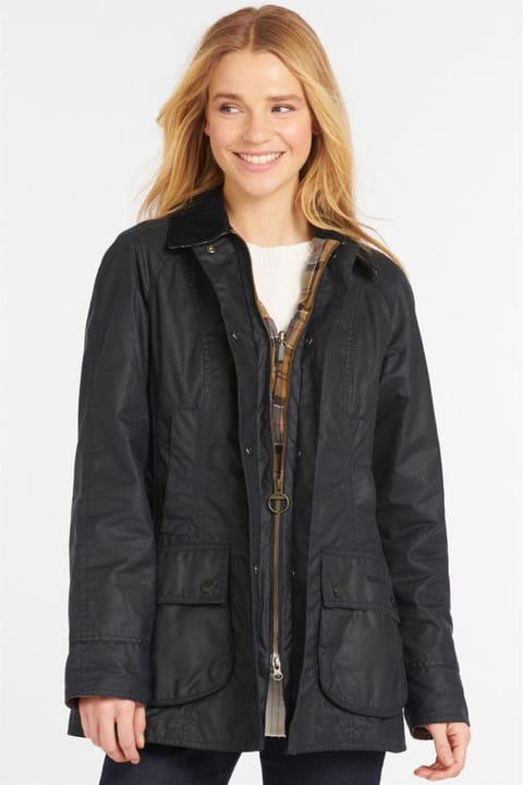 کاپشن چرب Barbour Beadnell NY91 Navy