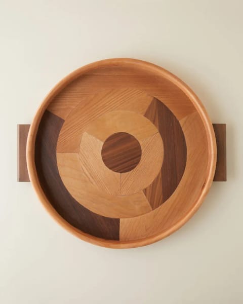سینی دکوراتیو Lavina MDF ۵۳×۴۵ سانتی‌متر قهوه‌ای