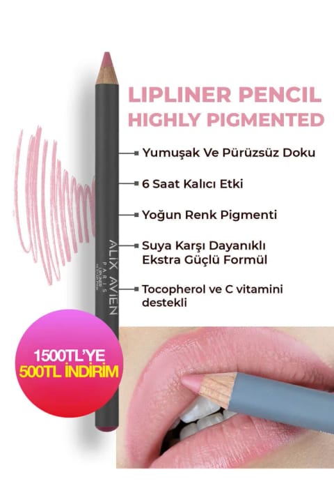Alix Avien خط لب ماندگار و مرطوبکننده بدون پخش شدن — 10 Star Pink