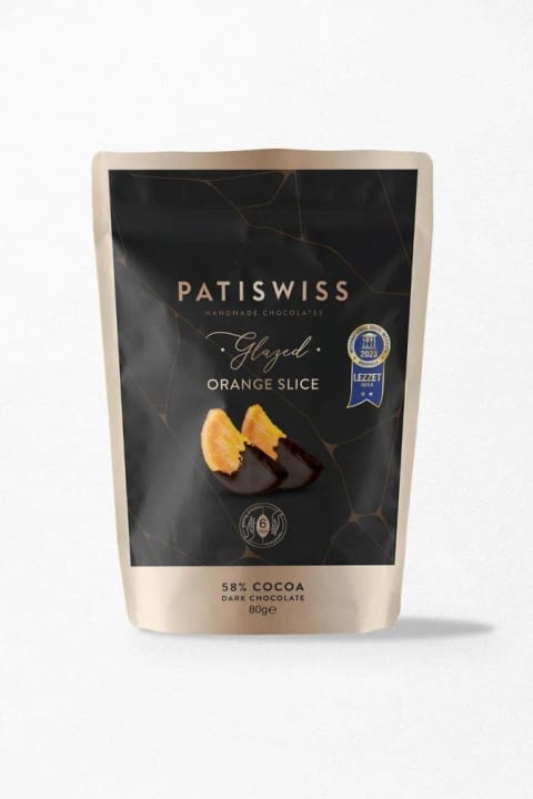Patiswiss برش پرتقال با شکلات تلخ لعابدار، 80 گرم