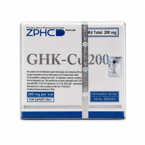 کیت پپتید لیوفیلیزه Zphc GHK-Cu 200mg همراه با آب باکتریواستاتیک