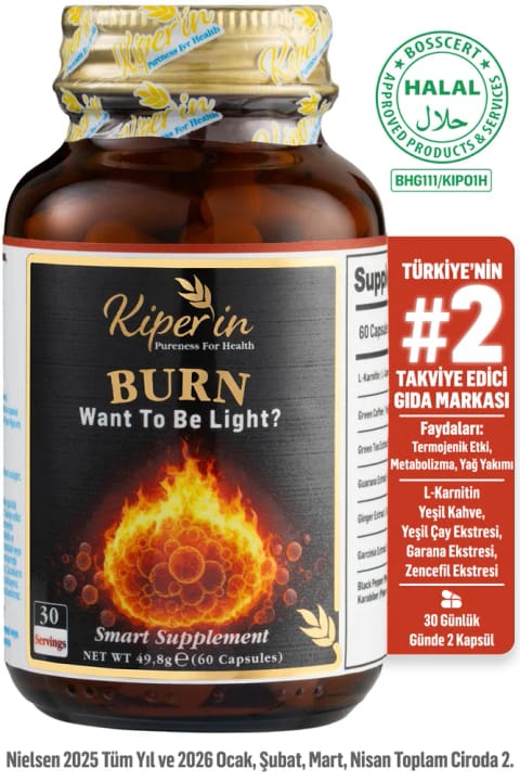Kiperin Burn | L-Karnitin, Green Tea, Guarana, Zencefil, Garsiniya, Kafein...