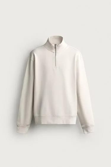 BASIC QUARTER-ZIP SWEATSHIRT