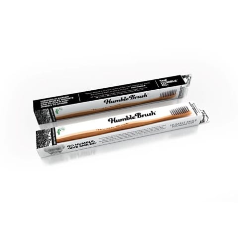 Humble Brush Soft مسواک بزرگسال بامبو با الیاف زغالی (Charcoal)