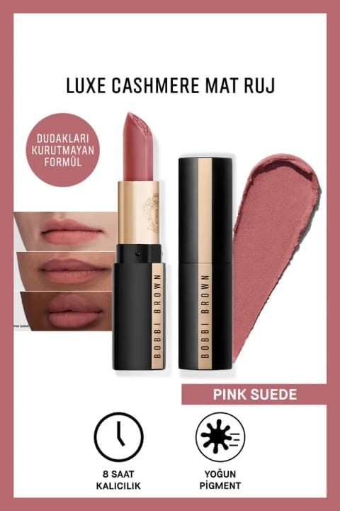 رژ لب مات کشمیر لوکس BOBBI BROWN - پینک سوئد