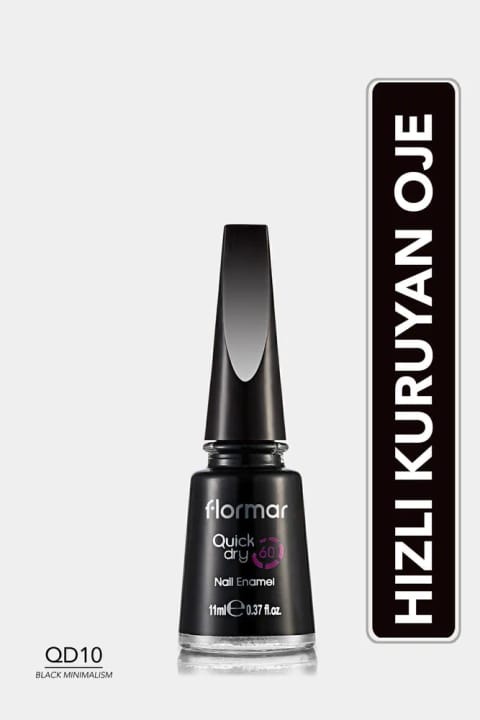 Flormar لاک ناخن سریع خشک‌شونده (مشکی)