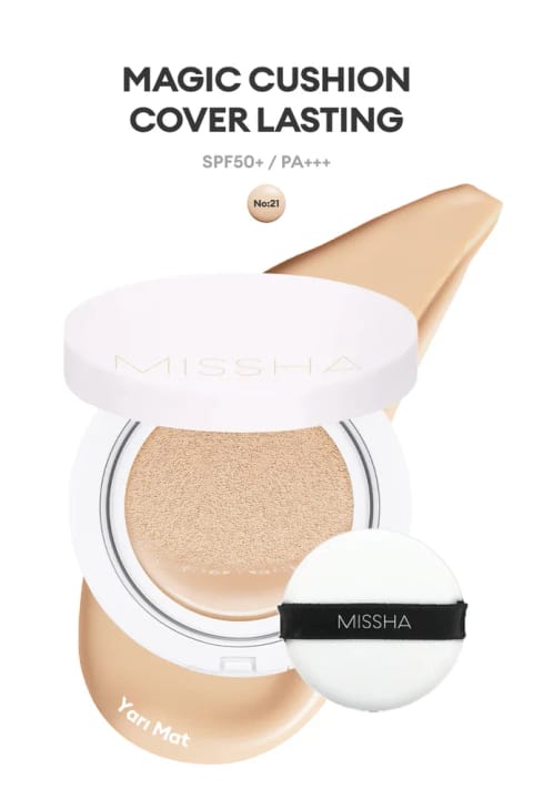 کوشن فونداسیون Missha Magic Cushion با پوشش نیمه‌مات و ماندگاری طولانی