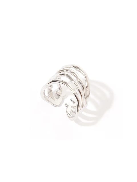 انگشتر حلقه‌ای مارپیچ قابل تنظیم - Silver
