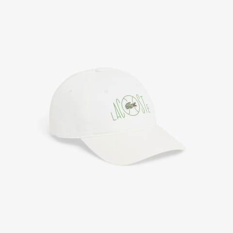 کلاه سفید یونیسکس Lacoste با چاپ