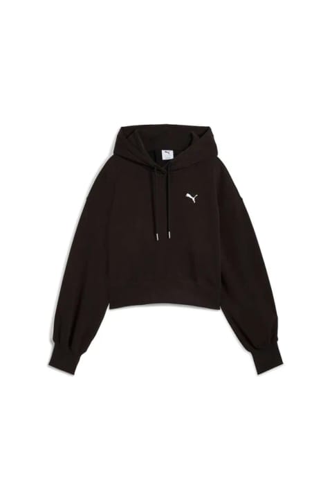 سویشرت کوتاه کلاهدار گشاد زنانه Puma WARDROBE ESSENTIALS