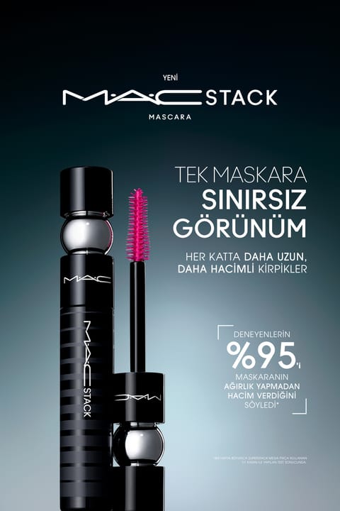 ریمل مشکی M.A.C Macstack با براش مگا ۱۲ml - اثر فر، بلندی و حجم