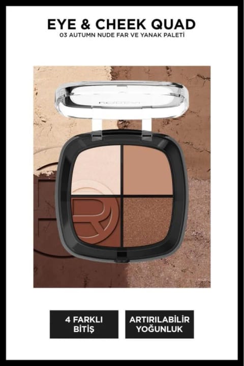 L'Oreal Paris Eye & Cheek Quad - 03 Autumn Nude پالت چهارگانه سایه و رژ گونه