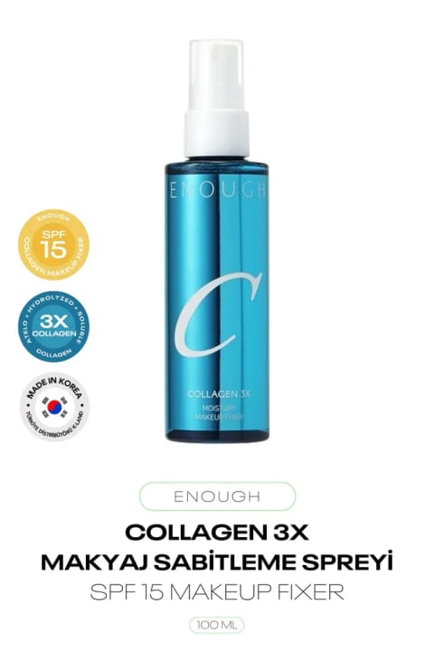 اسپری تثبیت کننده آرایش Enough حاوی کلاژن 3X Collagen Moisture Makeup Fix...