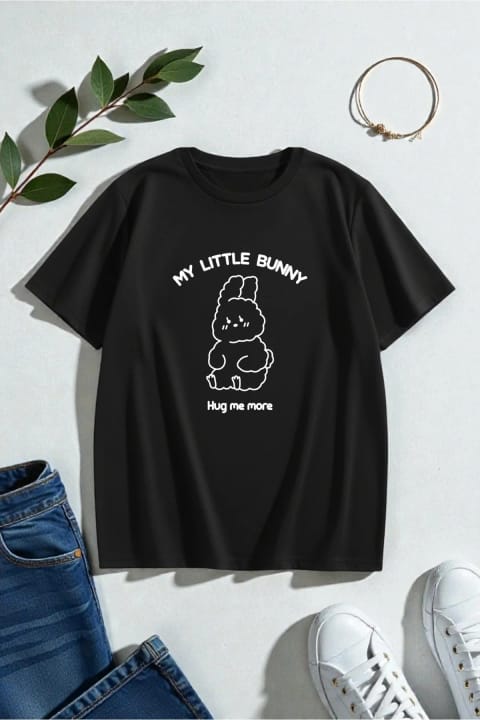 تی‌شرت طرح Bunny چاپی یونیسکس uyguntarz