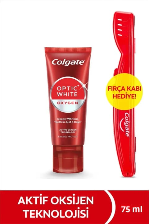 خمیردندان سفیدکننده Colgate Optic White Oxygen با فناوری اکسیژن فعال