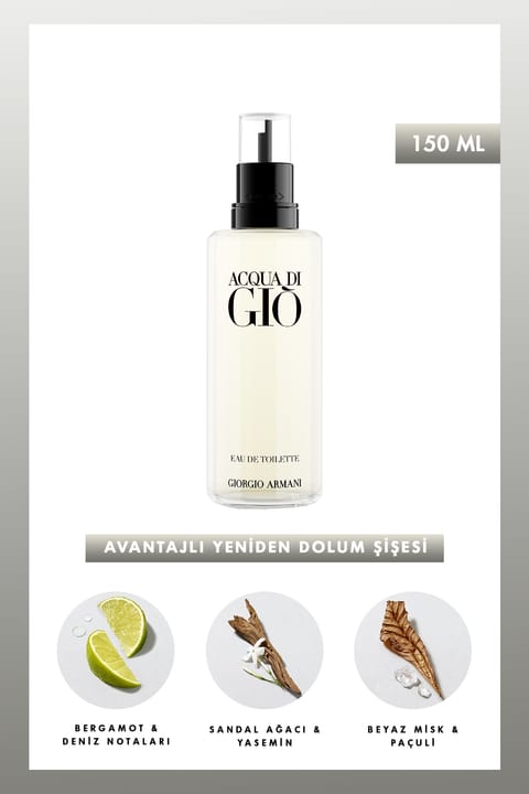 ادو تویلت مردانه Armani Acqua Di Gio 150 ml قابل شارژ 36...