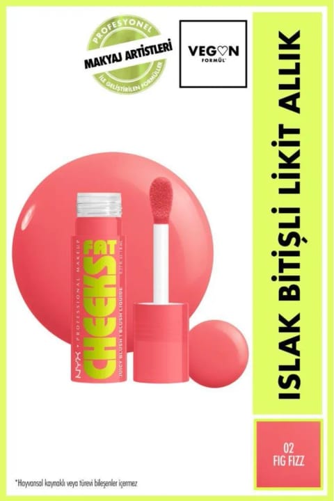 NYX Professional Makeup Fat Cheeks رژگونه مایع با پایانی براق - 2 Fig Fizz