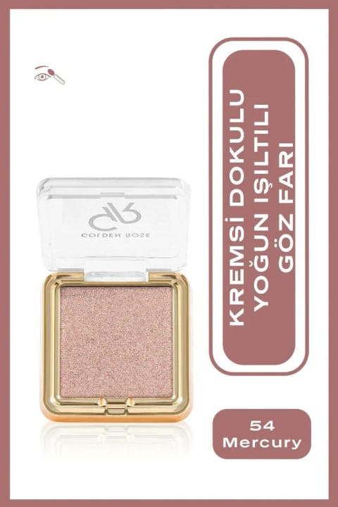 سایه چشم Golden Rose Sparkle Glow شماره 54 Mercury - بافت کرمی درخشان