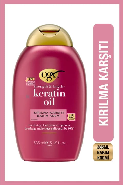 OGX کرم مراقبتی ضد موخوره کراتین و روغن آرگان ۳۸۵ میلیلیتر