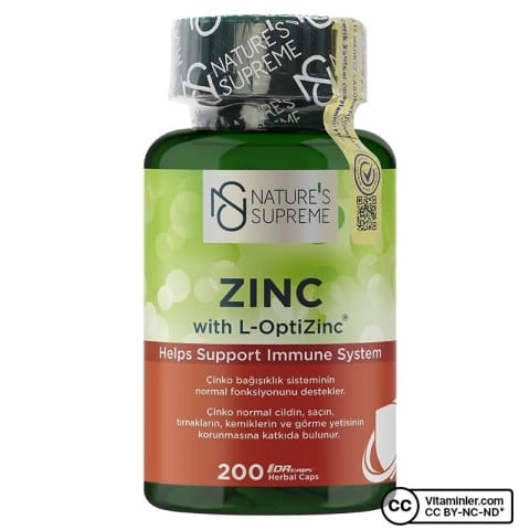 Nature's Supreme Zinc 15 Mg 200 کپسول