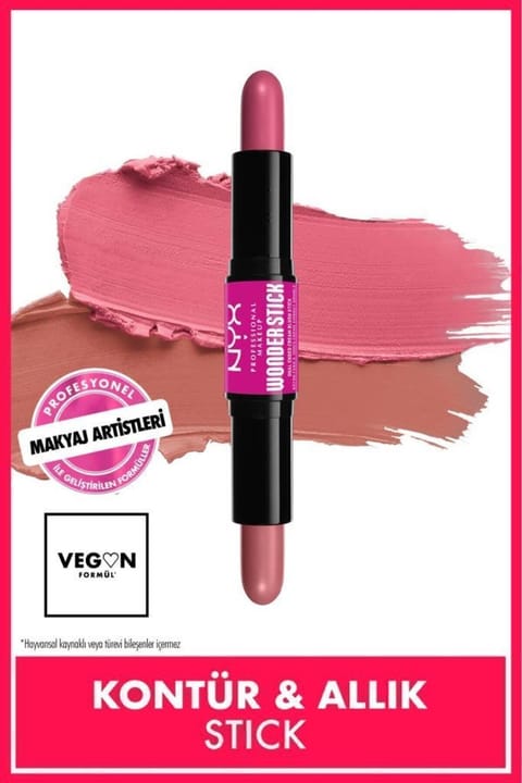 استیک کرم رژگونه دوطرفه NYX Professional Makeup Wonder Stick - Light Pe...