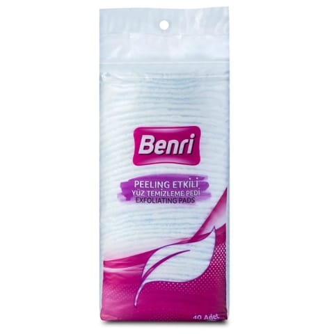 Benri پد پاککننده صورت با اثر لایهبرداری ۴۰ عددی