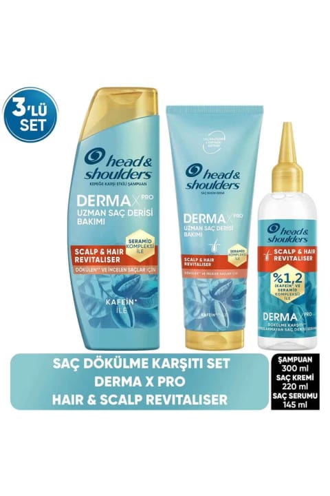 Head & Shoulders DemaxPro شامپو ضد ریزش مو ۳۰۰ میلی‌لیتر + کرم ۲۲۰ میلی‌لیتر + سرم ۱۴۵ میلی‌لیتر