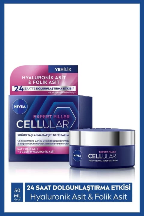 NIVEA Cellular Expert Filler ضد پیری شبانه صورت 50ml