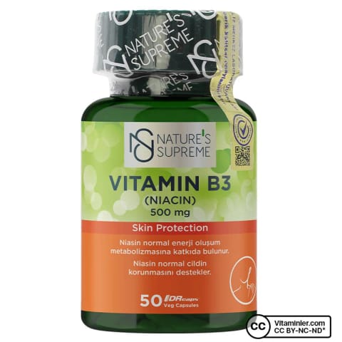 Nature's Supreme Vitamin B3 500 Mg (No Flush) 50 کپسول