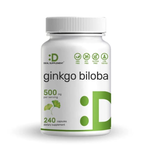 Deal Supplement عصاره برگ Ginkgo Biloba 500mg، 240 کپسول
