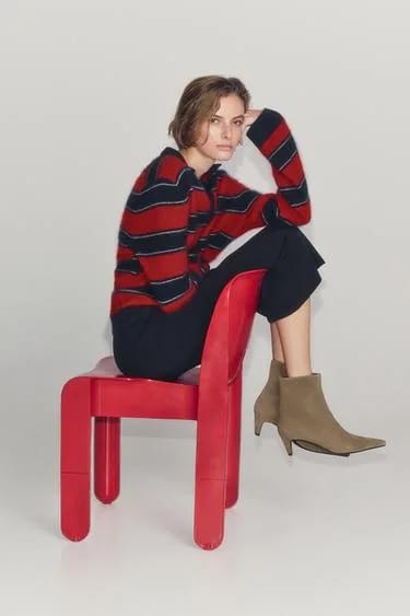 SPLIT SUEDE چکمه مچ پا با پاشنه کیتن