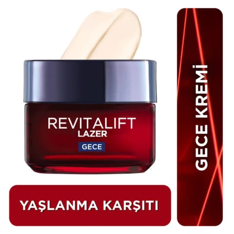 Loreal Paris Revitalift Lazer X3 کرم شب ضد پیری شدید 50 میل