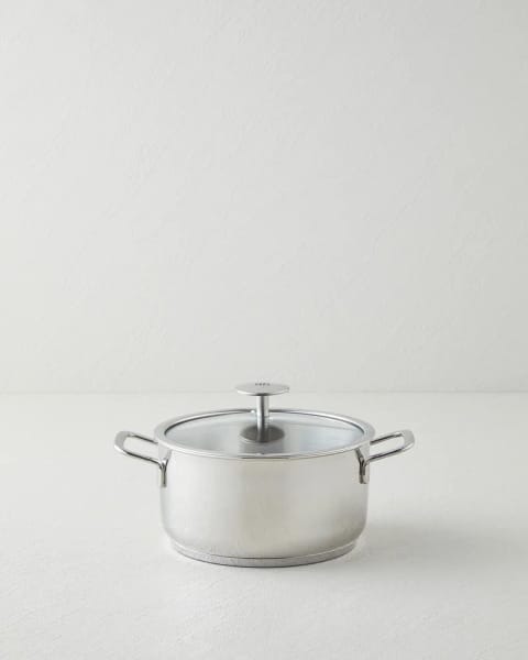 قابلمه کوچک استیل Siena 16x8 سانتی‌متر نقره‌ای