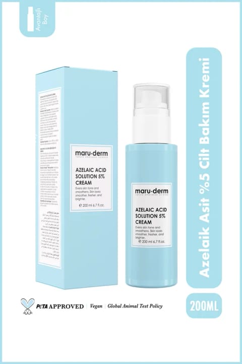 Maru.Derm کرم مراقبت از پوست با آزالئیک اسید ۵٪ ۲۰۰ میلی‌لیتر