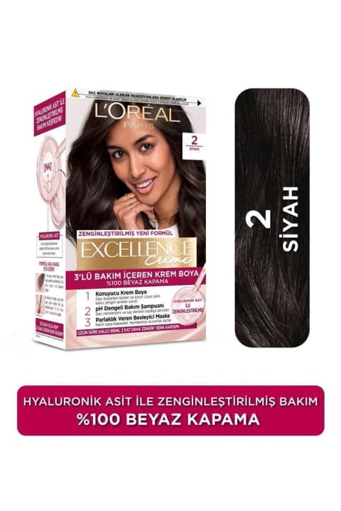 L'Oreal Paris Excellence Creme رنگ مو 2 مشکی