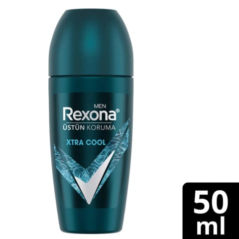 Rexona محافظت برتر مردانه رول آن دئودورانت Xtra Cool 72 ساعت محافظت بیوقفه ۵۰ میلیلیتر
